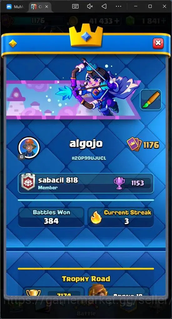 Clash Royale Accounts Mobile | KTL 12 |Trophy 7174 | Card 115 | 2 Champi image 14