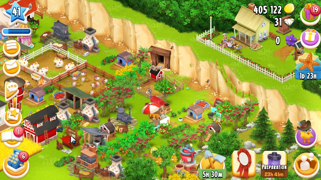 Hay Day Accounts Level 41 | Barn Storage 1100 + Silo Storage 625 | 405k Coins, 31 Diamonds |CN ON|Log Supercell ID|Take 2