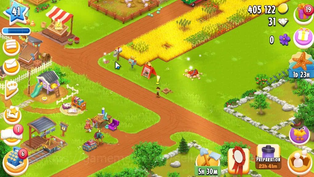 Hay Day Accounts Level 41 | Barn Storage 1100 + Silo Storage 625 | 405k Coins, 31 Diamonds |CN ON|Log Supercell ID|Take 3