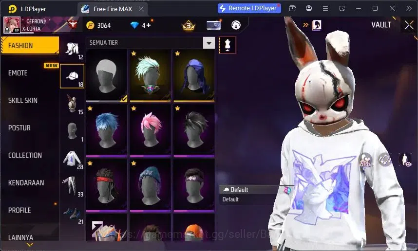 Free Fire Accounts Indonesia | Evo SCAR Megalodon Alpha Lv3 | Bundle image 15