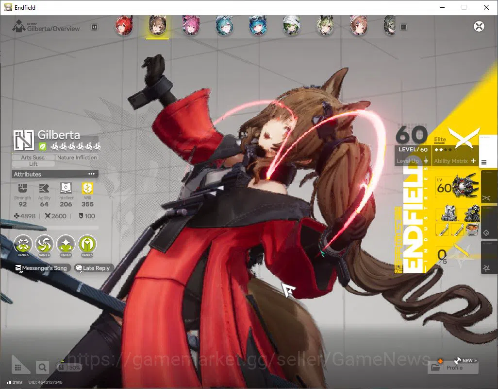 Arknights: Endfield Accounts ASIA|Lv52|SSR 6(3Limit)|(Laevatain,Giberta)+sign,Y image 6