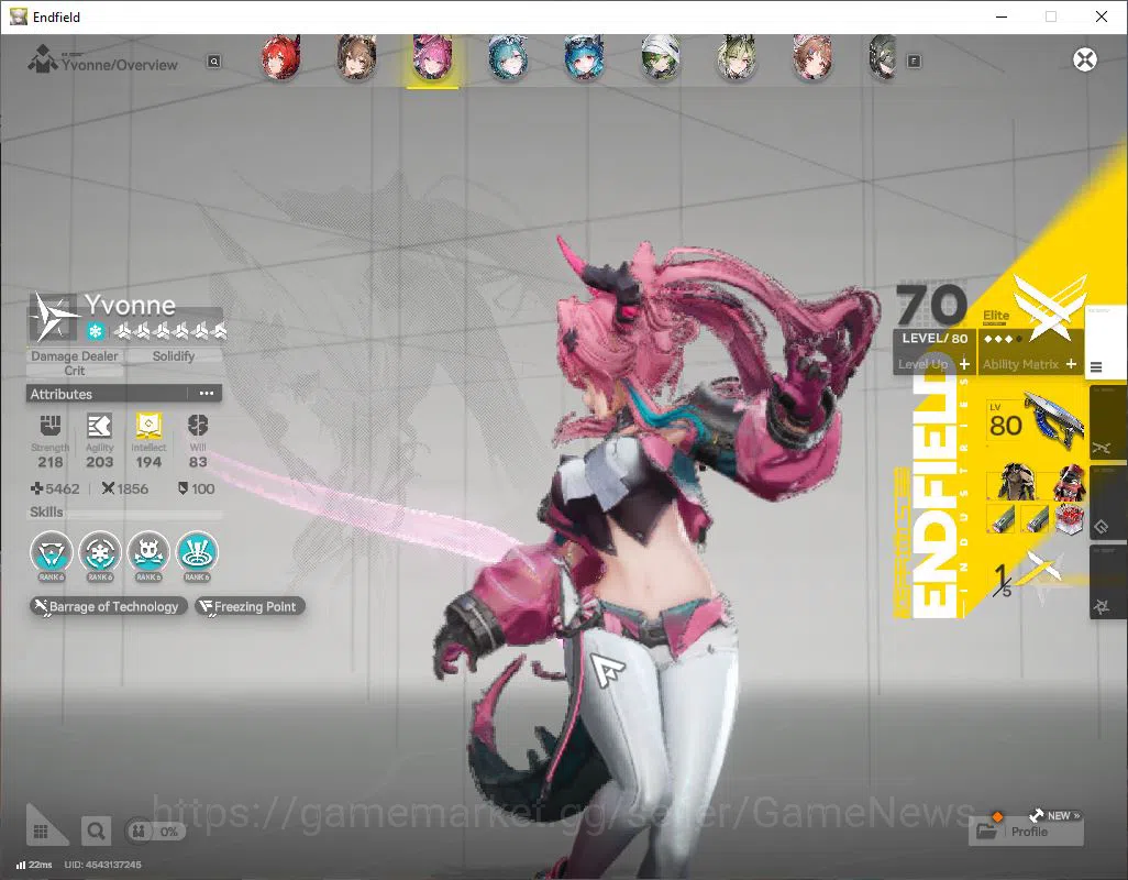 Arknights: Endfield Accounts ASIA|Lv52|SSR 6(3Limit)|(Laevatain,Giberta)+sign,Y image 8