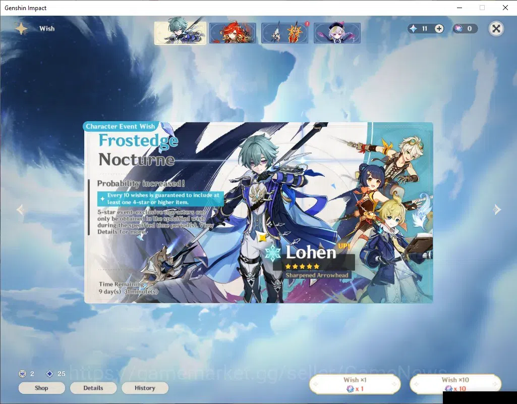 Genshin Impact Accounts ASIA | Starter with Nefer| AR 26| BD Unset| 1 Limi image 4