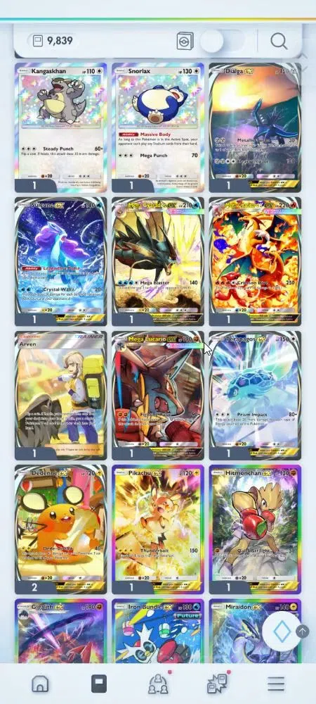 Pokémon TCG Pocket Accounts EN 9,8K Card|156 EX|3 Crown [Roaring Moon,Celebi,S image 5