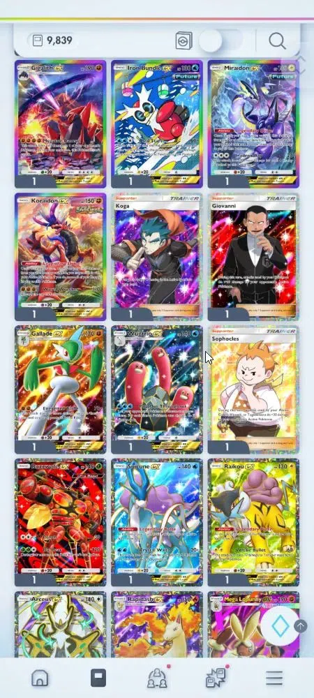 Pokémon TCG Pocket Accounts EN 9,8K Card|156 EX|3 Crown [Roaring Moon,Celebi,S image 6