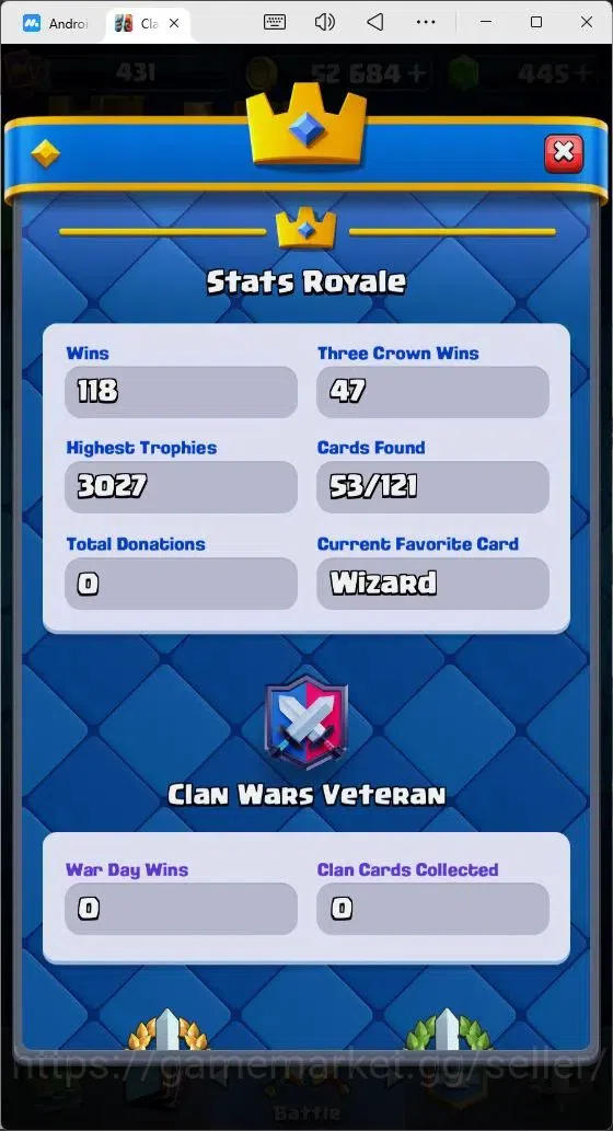 Clash Royale Accounts Mobile |KTL 10|Trophy 3027|Card 53/121|3 EVO Cards image 4