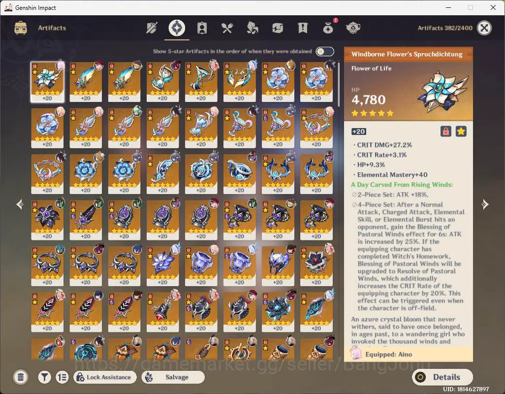 Genshin Impact Accounts ASIA|AR 57|High End|9 limit|PremTeam Nefer|Skirk,C image 14