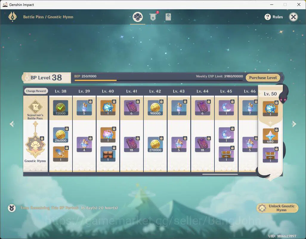 Genshin Impact Accounts ASIA|AR 57|High End|9 limit|PremTeam Nefer|Skirk,C image 2