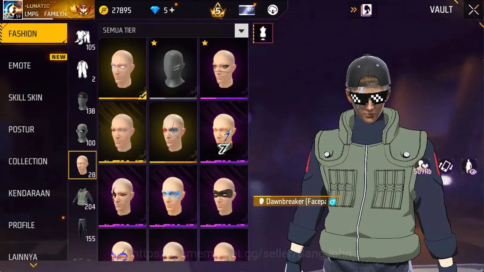 Free Fire Accounts Indonesia | Evo M1014 Scorpio Shatt Lv8 | M1887 Em image 11
