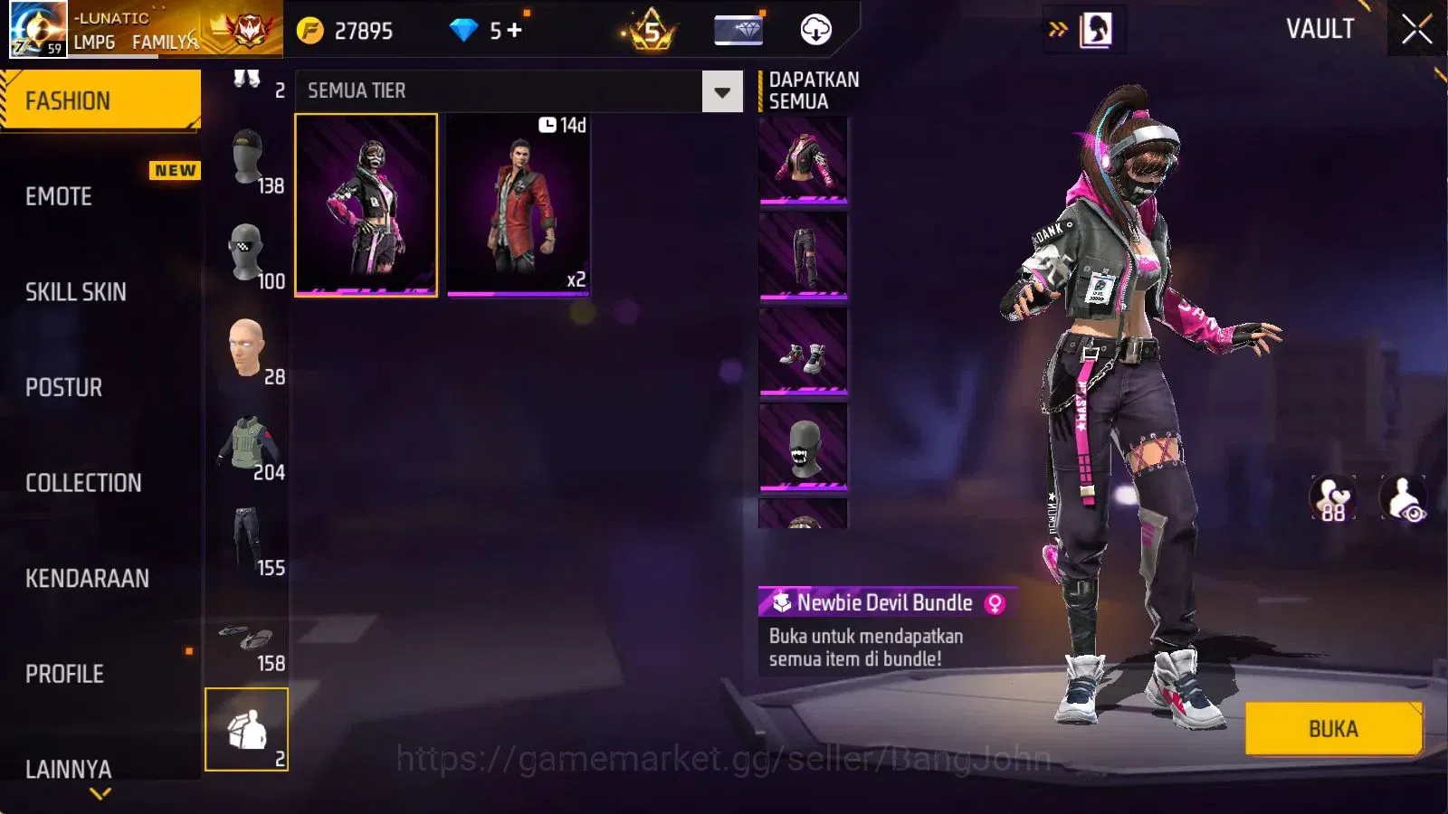 Free Fire Accounts Indonesia | Evo M1014 Scorpio Shatt Lv8 | M1887 Em image 15