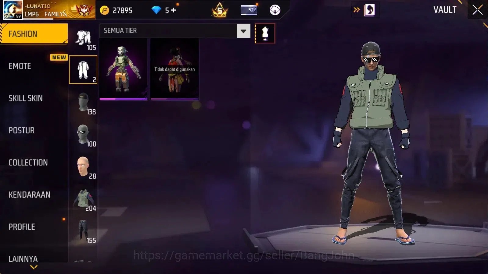 Free Fire Accounts Indonesia | Evo M1014 Scorpio Shatt Lv8 | M1887 Em image 8
