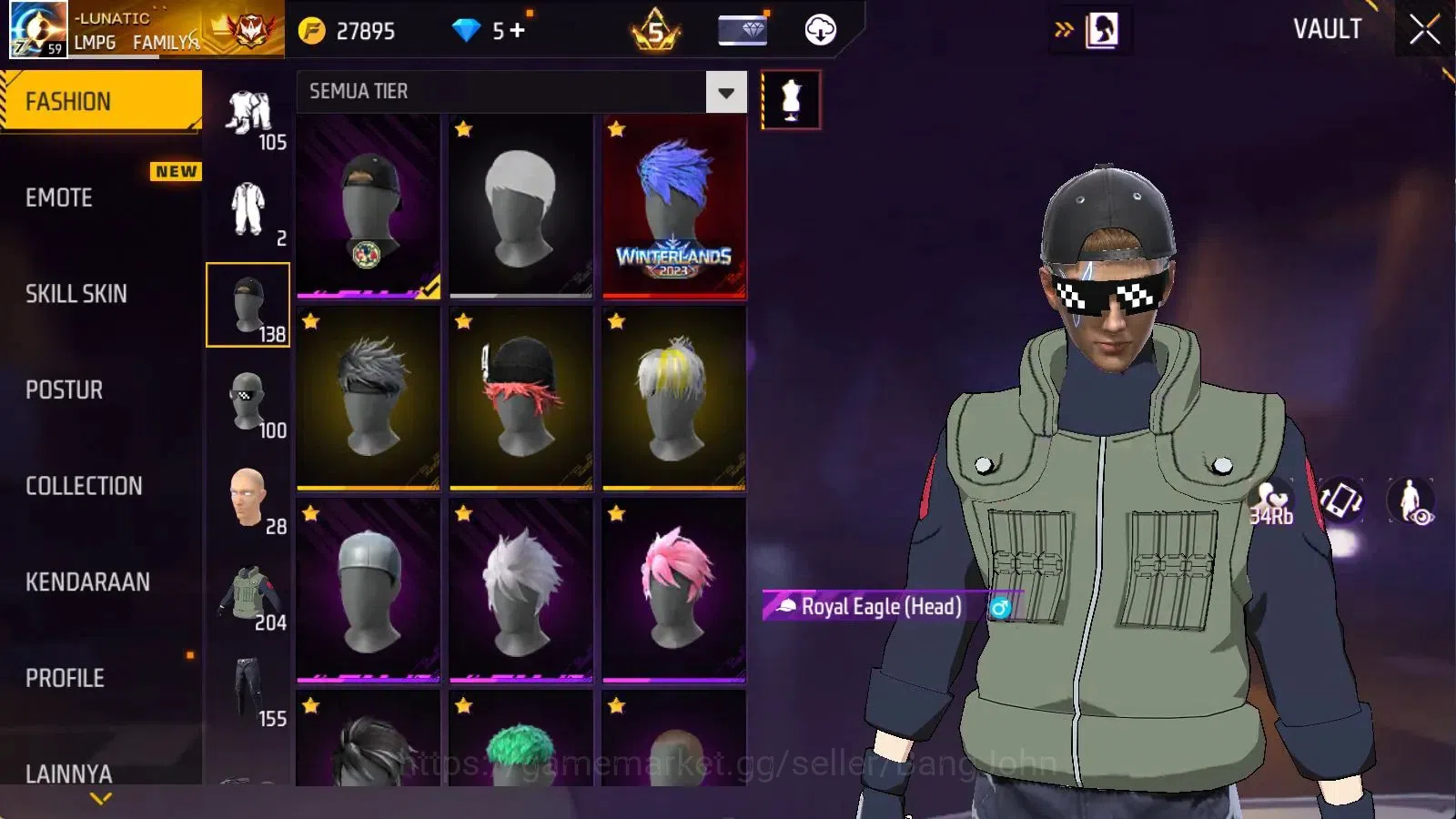 Free Fire Accounts Indonesia | Evo M1014 Scorpio Shatt Lv8 | M1887 Em image 9