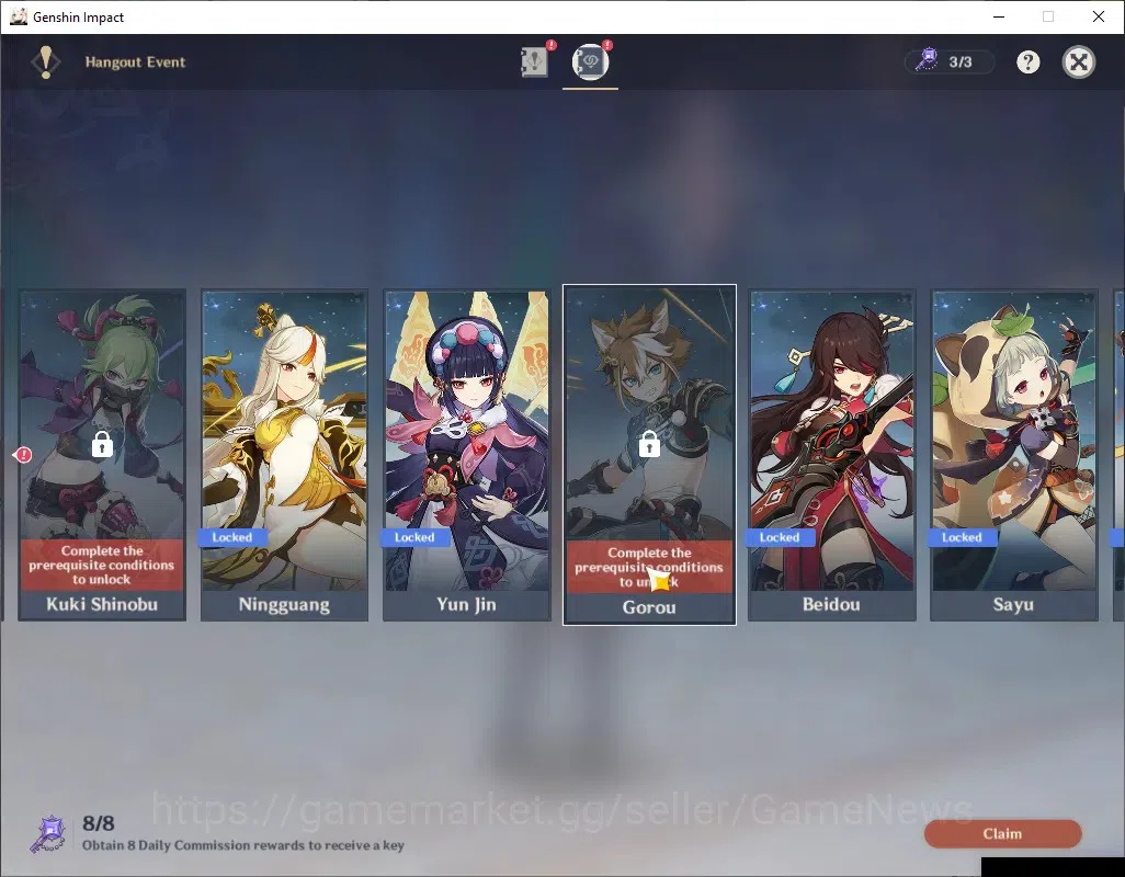 Genshin Impact Accounts ASIA|AR 45|3 Limited + 2 (*5 Weapon)|Wriothesley,B image 19