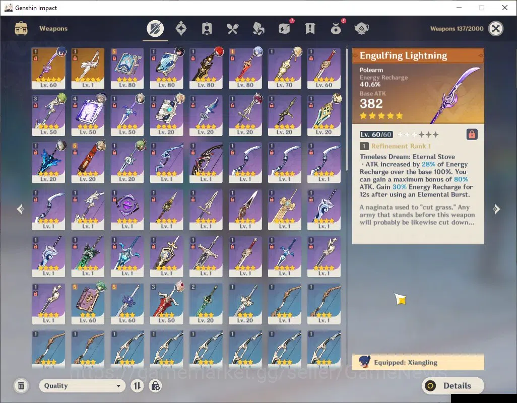 Genshin Impact Accounts ASIA|AR 45|3 Limited + 2 (*5 Weapon)|Wriothesley,B image 4