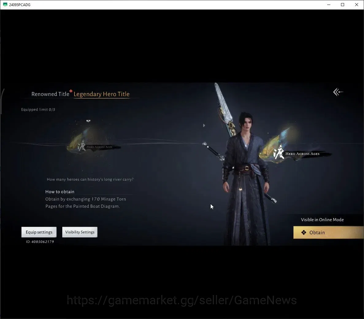 Where Winds Meet Accounts GLOBAL|Lv 19|4085 GS|1 Harmonic Core|Jianghu Wanderer set|Peacuful Life,Anthem of Ages,Wanderer's 4