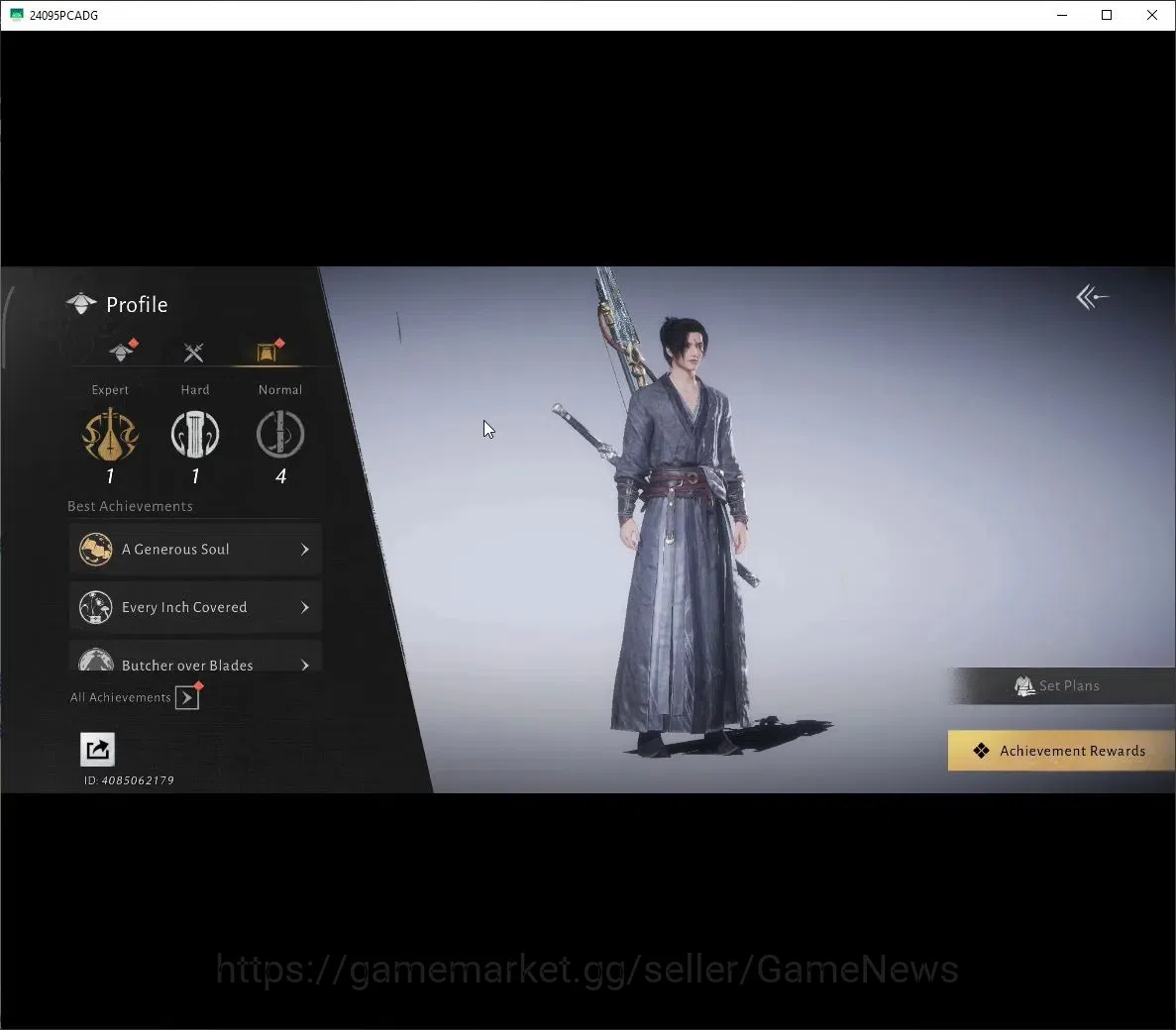 Where Winds Meet Accounts GLOBAL|Lv 19|4085 GS|1 Harmonic Core|Jianghu Wanderer set|Peacuful Life,Anthem of Ages,Wanderer's 6