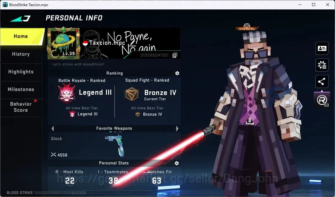 Blood Strike Accounts ASIA | ULTRA MELEE: Lightblade-Dark Force | 2 ULTR image 1