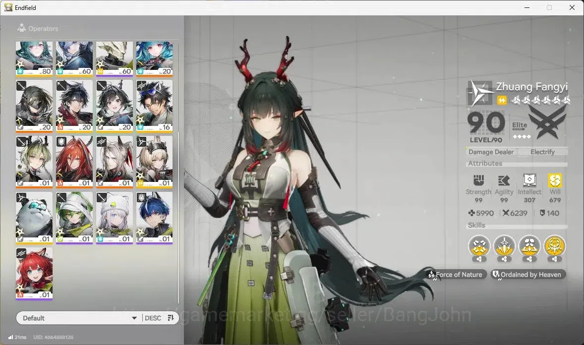 Arknights: Endfield Accounts Asia | Lv 58| 5 Limit+ 5 Sign (Zhuang Fangyi,Gilbe image 4