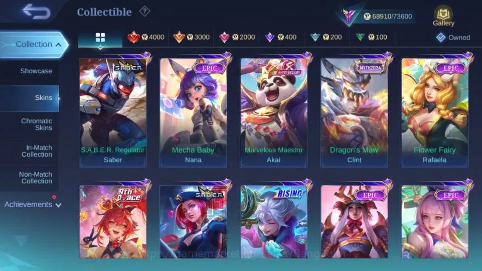 Mobile Legends: Bang Bang Accounts Global|Hero 132|Skin 287|Renowned|PRIME Clude,STAR image 12