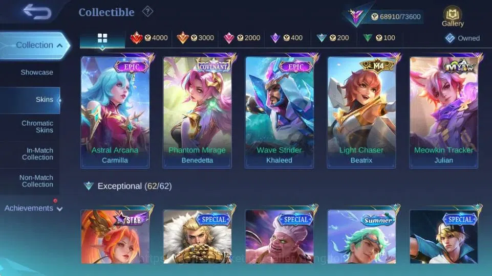 Mobile Legends: Bang Bang Accounts Global|Hero 132|Skin 287|Renowned|PRIME Clude,STAR image 5