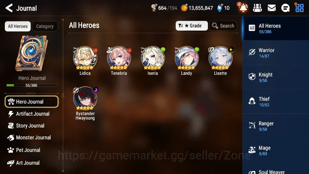 Epic Seven Accounts Starter Global Unverif|Best Starter|2 ML(Lisette,B.Hwayoung)+4*5 RGB|PoH+Bless ON|Early Story Ep1|1x 1
