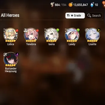 Epic Seven Accounts Starter Global Unverif|Best Starter|2 ML(Lisette,B.Hwayoung)+4*5 RGB|PoH+Bless ON|Early Story Ep1|1x