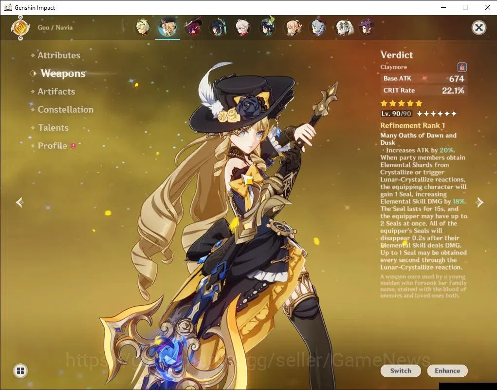 Genshin Impact Accounts Others Asia|AR 60|Arlecchino PremTeam|14 Limited + 9(*5 3