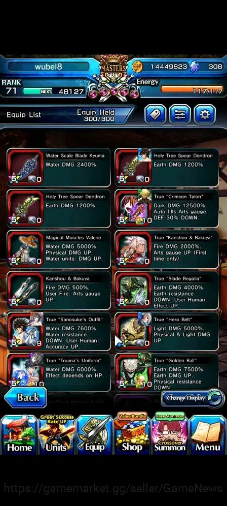 Grand Summoners Accounts Global|Rank 71|308 cc|16 Ascend+2 TW|[Sung Jinwoo, image 10