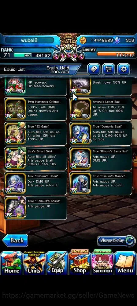 Grand Summoners Accounts Global|Rank 71|308 cc|16 Ascend+2 TW|[Sung Jinwoo, image 13