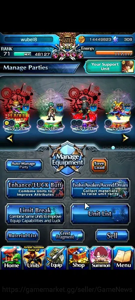 Grand Summoners Accounts Global|Rank 71|308 cc|16 Ascend+2 TW|[Sung Jinwoo, image 3