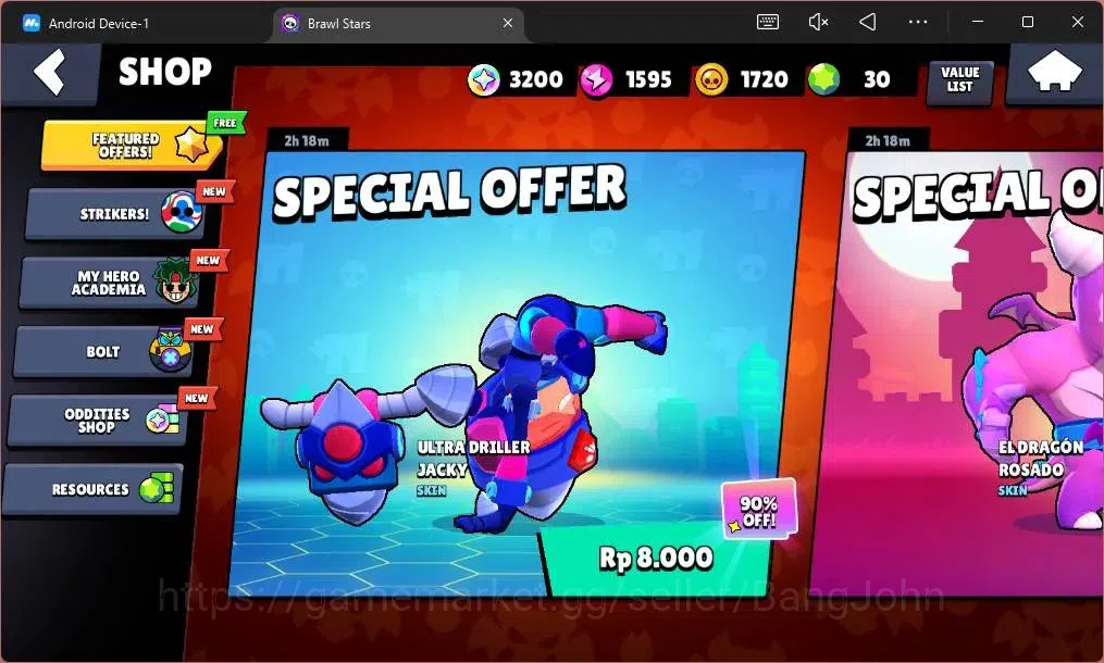 Brawl Stars Accounts Global |1655 Trophy |19 Brawler|2 Max Hypercharge image 4