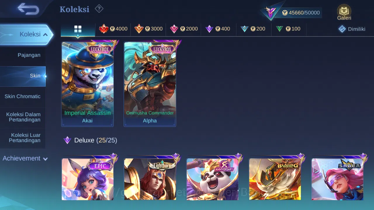 Mobile Legends: Bang Bang Accounts Hero 76 Skin 180 | Luckybox Alpha, Akai | KOF kari image 3