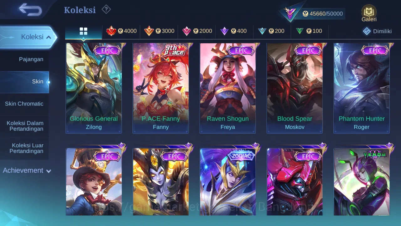 Mobile Legends: Bang Bang Accounts Hero 76 Skin 180 | Luckybox Alpha, Akai | KOF kari image 5