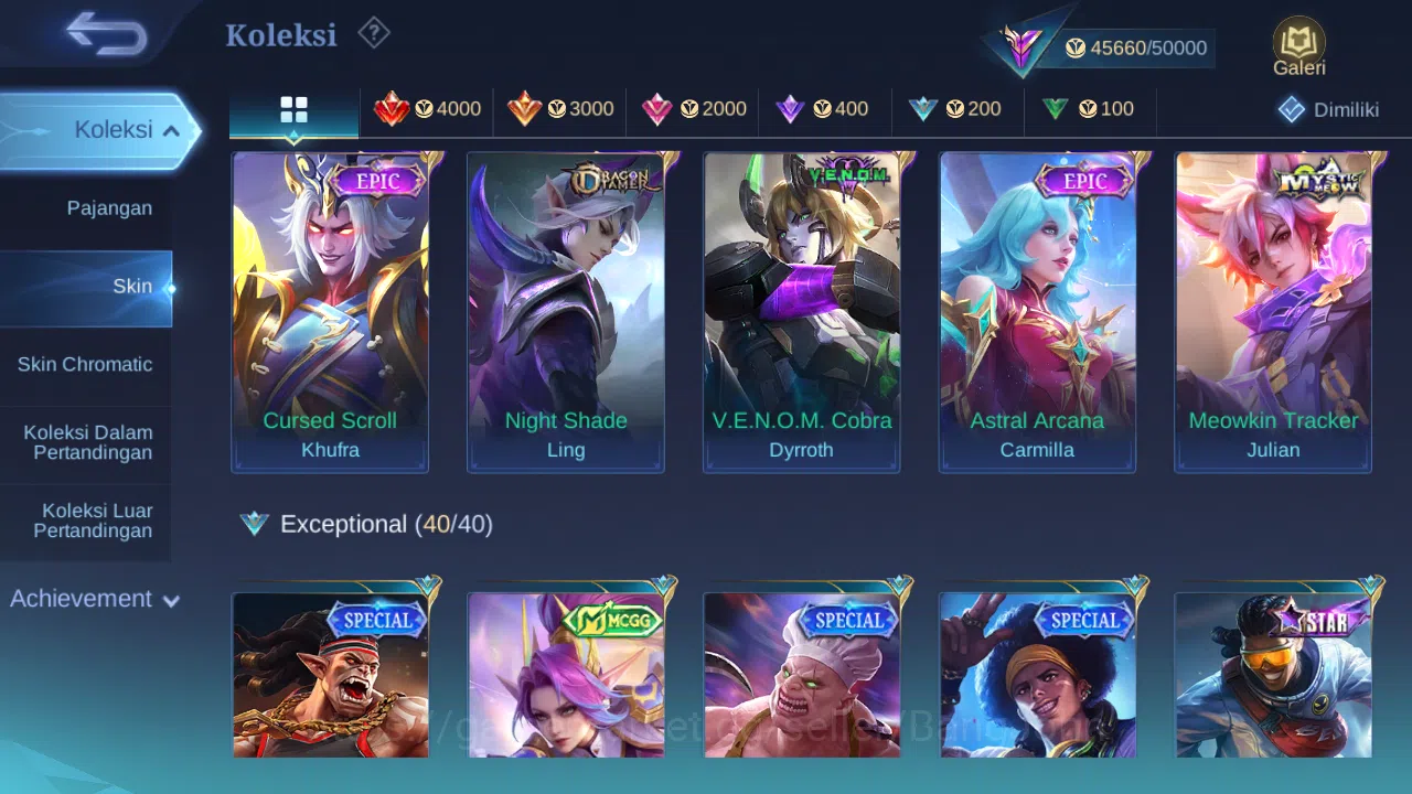 Mobile Legends: Bang Bang Accounts Hero 76 Skin 180 | Luckybox Alpha, Akai | KOF kari image 8