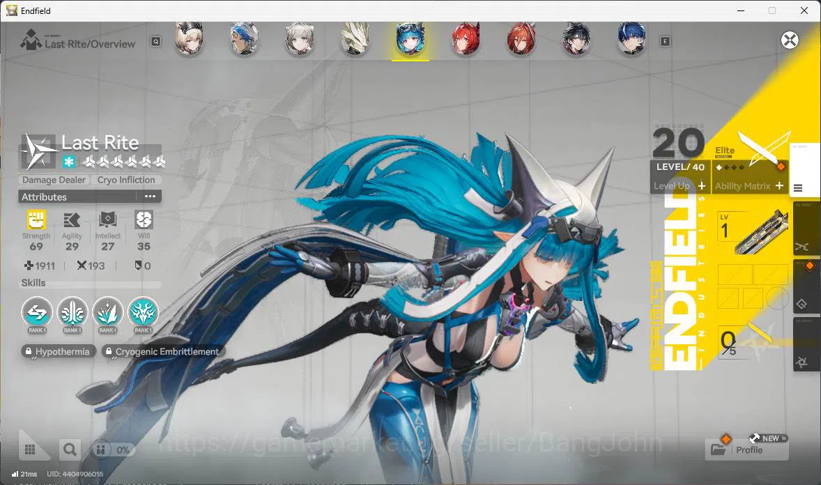 Arknights: Endfield Accounts ASIA | LVL 54, Yvonne Sign, gilberta sign, Last ri image 8
