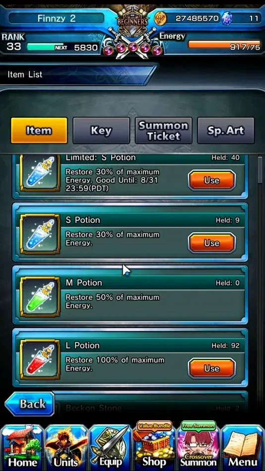 Grand Summoners Accounts Global|Rank 33|8 Ascend|(Sung Jinwoo)+TW,Chloe,WH image 2