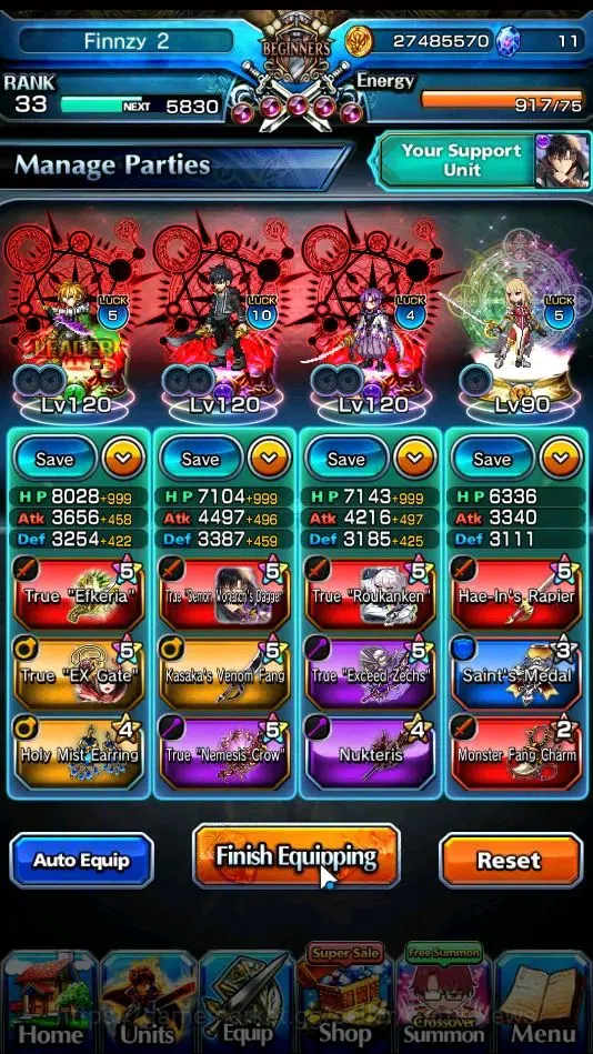Grand Summoners Accounts Global|Rank 33|8 Ascend|(Sung Jinwoo)+TW,Chloe,WH image 3