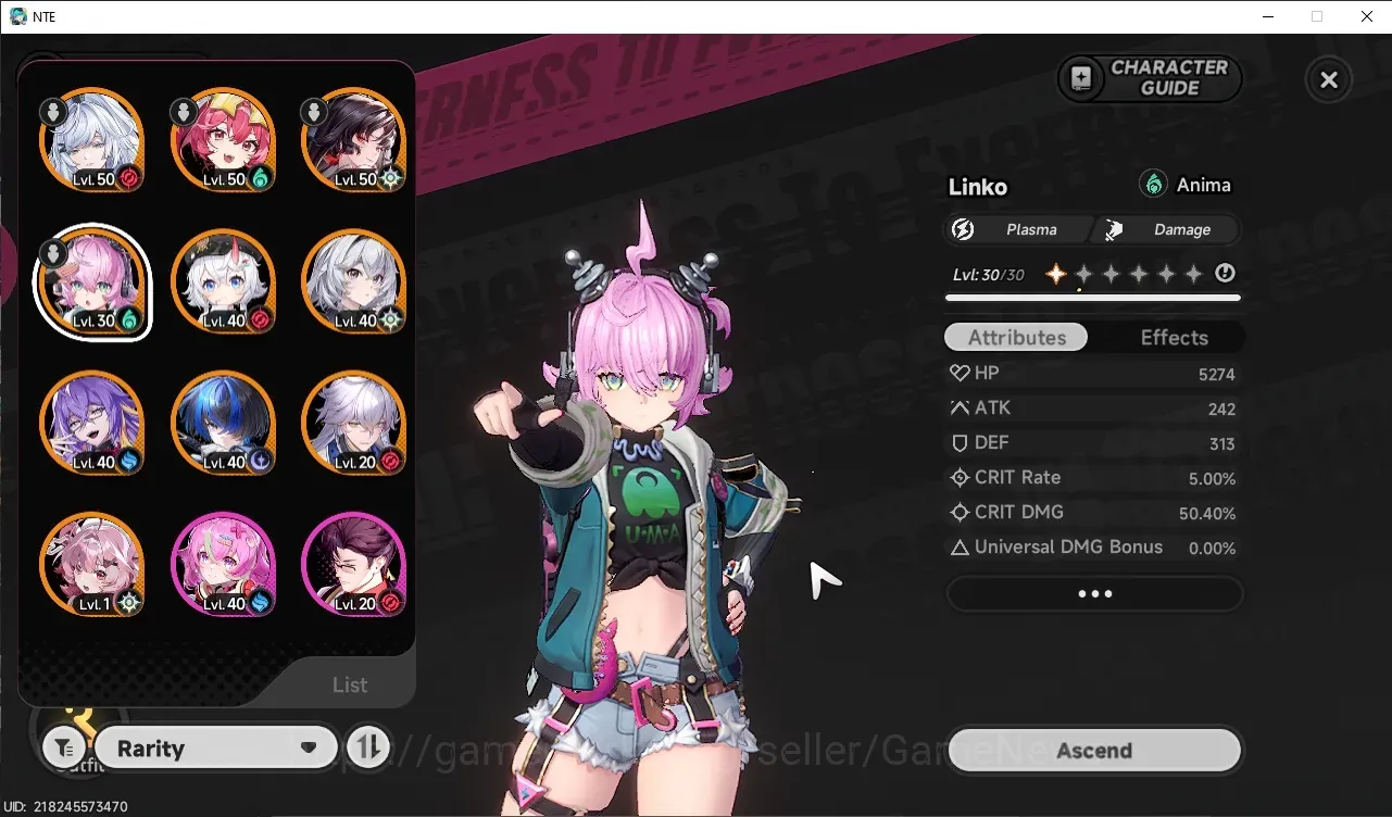 Neverness to Everness Accounts SEA|HL 35|Tyc 20|8 S Class 4 Limited(Zankou,Nanally Outfit)+Sign,Linko,Hotori|2 Glider|920 1