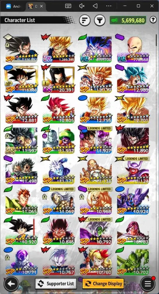 Dragon Ball Legends Accounts Android | Lvl 145 | 5.69M Total Power |40.1K CC|1 image 10