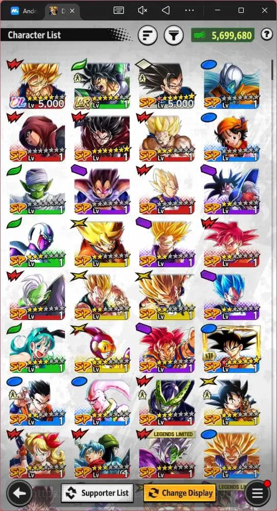 Dragon Ball Legends Accounts Android | Lvl 145 | 5.69M Total Power |40.1K CC|1 image 9