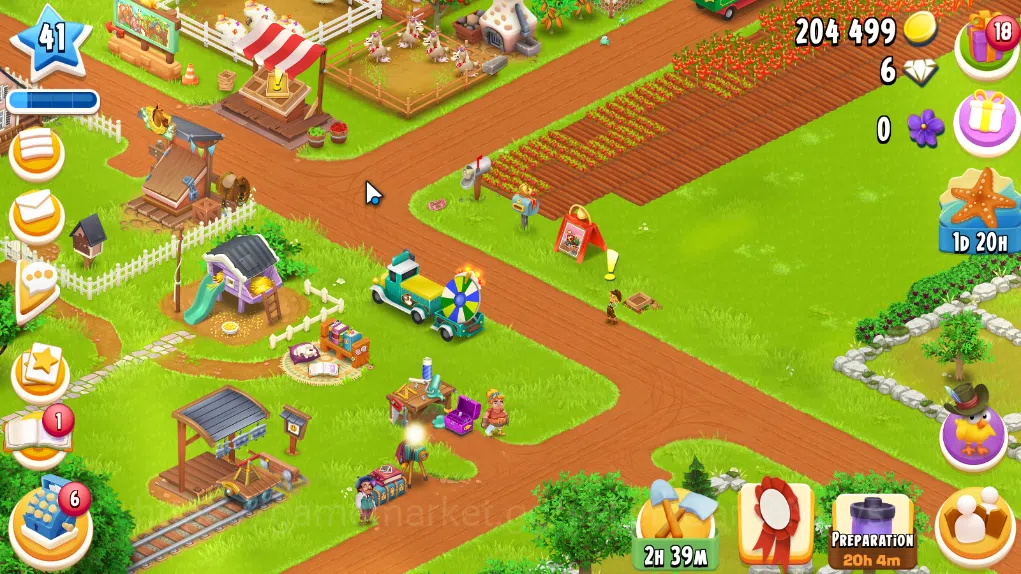 Hay Day Accounts Level 41 | Barn Storage 1100 + Silo Storage 625 | 204k Coins, 6 Diamonds |CN ON|Log Supercell ID|Take 3