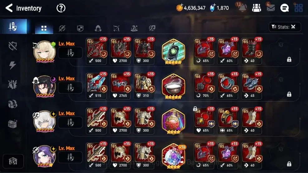 Epic Seven Accounts Starter Global Unverif | 2 ML(LOTScales,AVildred)|PoH+Bless ON|SS 1.8K|Gold 4.6M|Stigma 37K| |Log 10