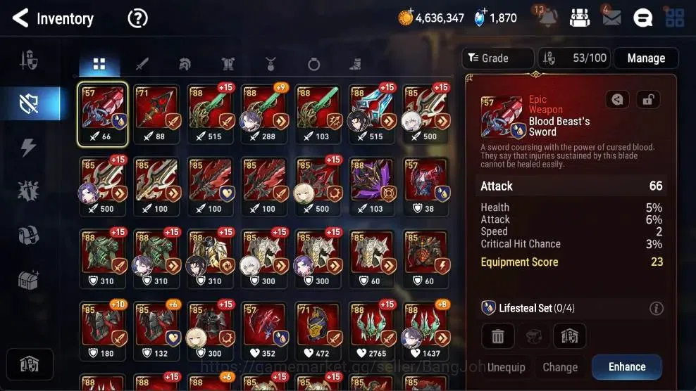 Epic Seven Accounts Starter Global Unverif | 2 ML(LOTScales,AVildred)|PoH+Bless ON|SS 1.8K|Gold 4.6M|Stigma 37K| |Log 11