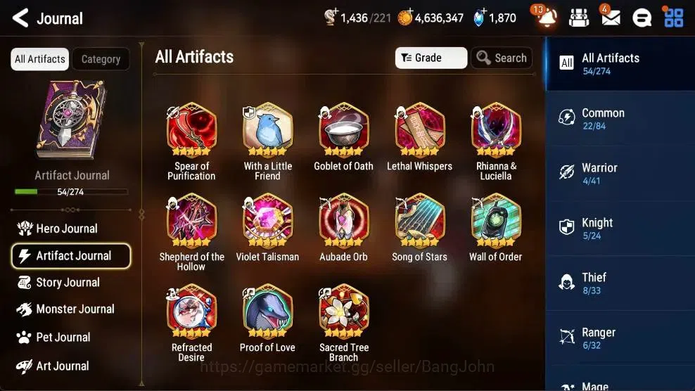 Epic Seven Accounts Starter Global Unverif | 2 ML(LOTScales,AVildred)|PoH+Bless ON|SS 1.8K|Gold 4.6M|Stigma 37K| |Log 5