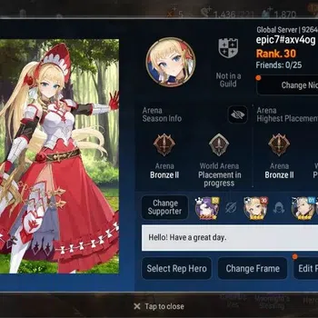 Epic Seven Accounts Starter Global Unverif | 2 ML(LOTScales,AVildred)|PoH+Bless ON|SS 1.8K|Gold 4.6M|Stigma 37K| |Log
