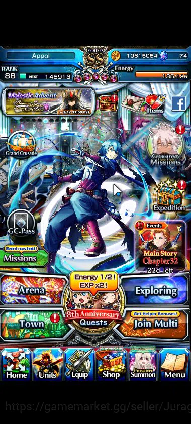 Grand Summoners Starter Global|Rank 88|18 Ascend |[WHfenTW,DLS RimuruTW,Sa image 1