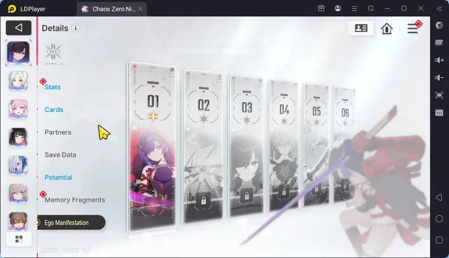 Chaos Zero Nightmare Accounts ASIA | Lv.58| 18 SSR ChizuruEM1,HeidemarieEM2,RitaEM3,SerenielEM4,YukiEM1,HugoEM1,Mei LinEM1 16