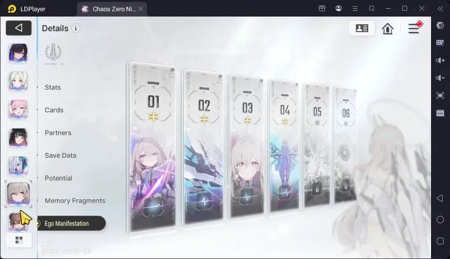 Chaos Zero Nightmare Accounts ASIA | Lv.58| 18 SSR ChizuruEM1,HeidemarieEM2,RitaEM3,SerenielEM4,YukiEM1,HugoEM1,Mei LinEM1 19