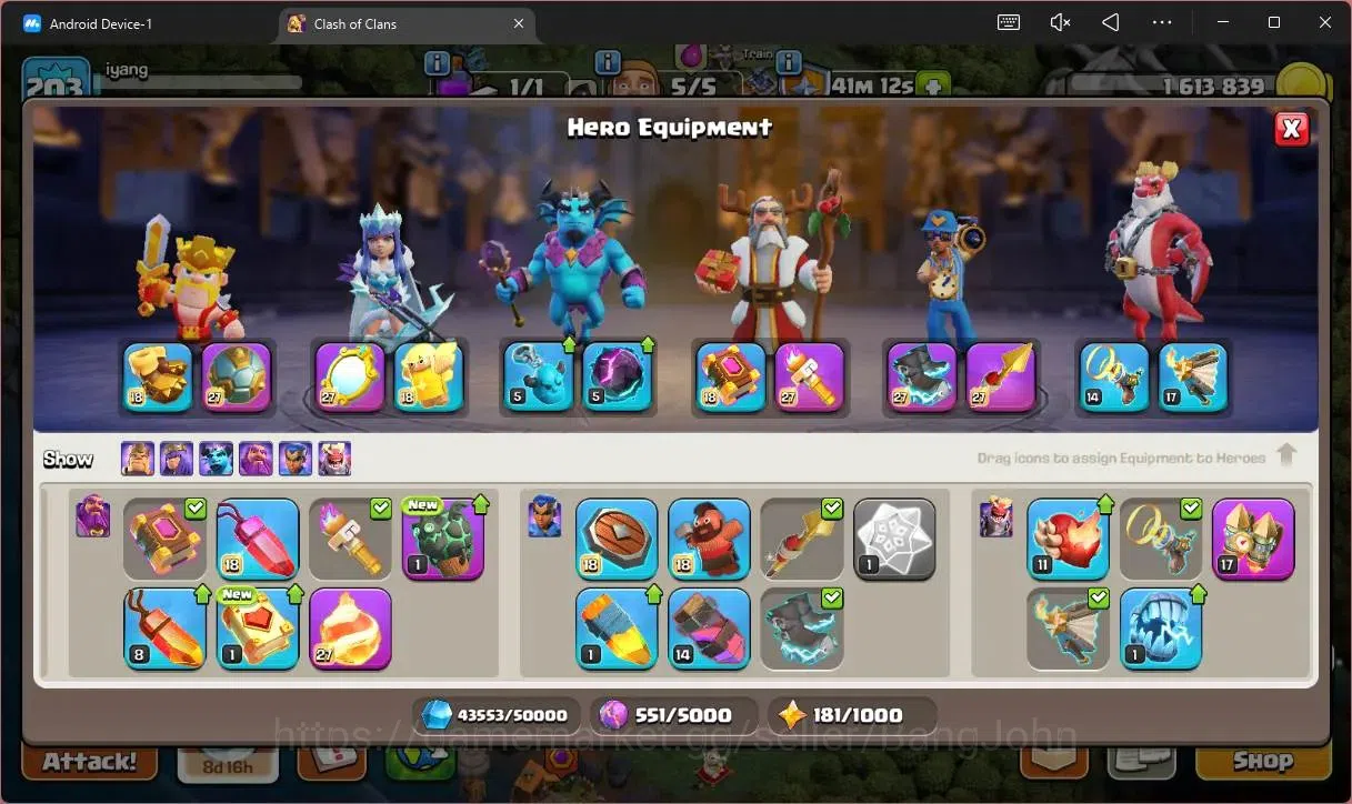 Clash of Clans Accounts Global |TH18–BH10|LVL 203|HH 12|BK52,AQ58,MP41,GW4 image 12