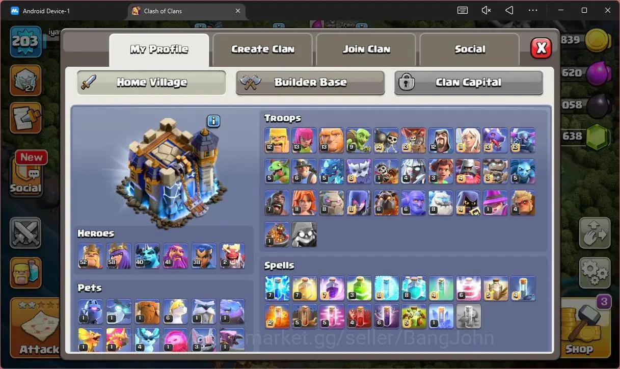 Clash of Clans Accounts Global |TH18–BH10|LVL 203|HH 12|BK52,AQ58,MP41,GW4 image 2